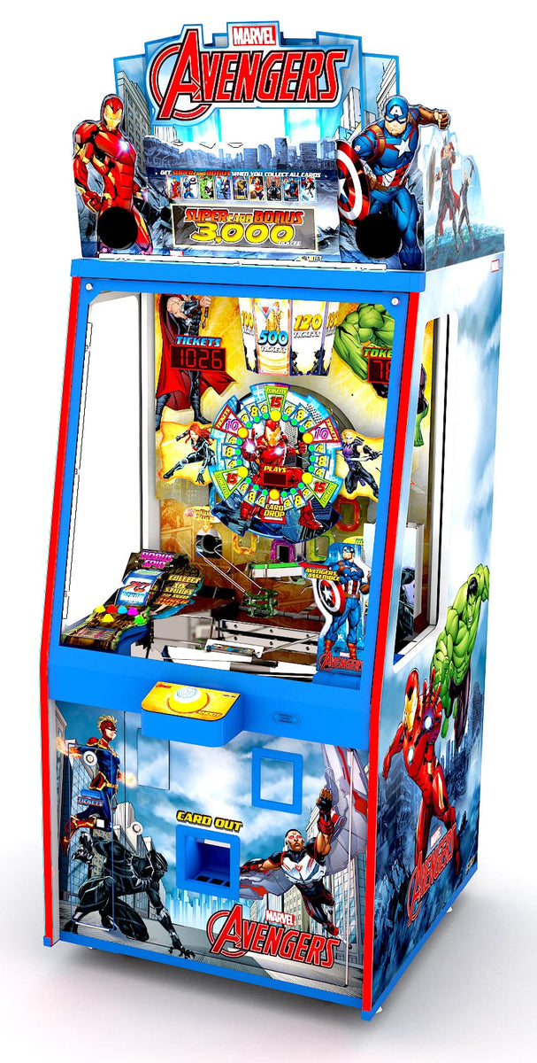 Avengers Coin Pusher 1 Player by Andamiro | Player One Amusement Group Avengers Coin Pusher 1 Player by Andamiro | Player One Amusement Group