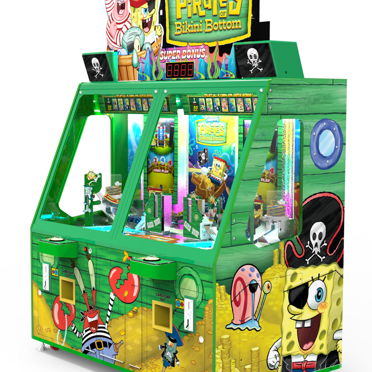 SpongeBob Pirates of Bikini Bottom Pusher | Player One Amusement Group SpongeBob Pirates of Bikini Bottom Pusher | Player One Amusement Group