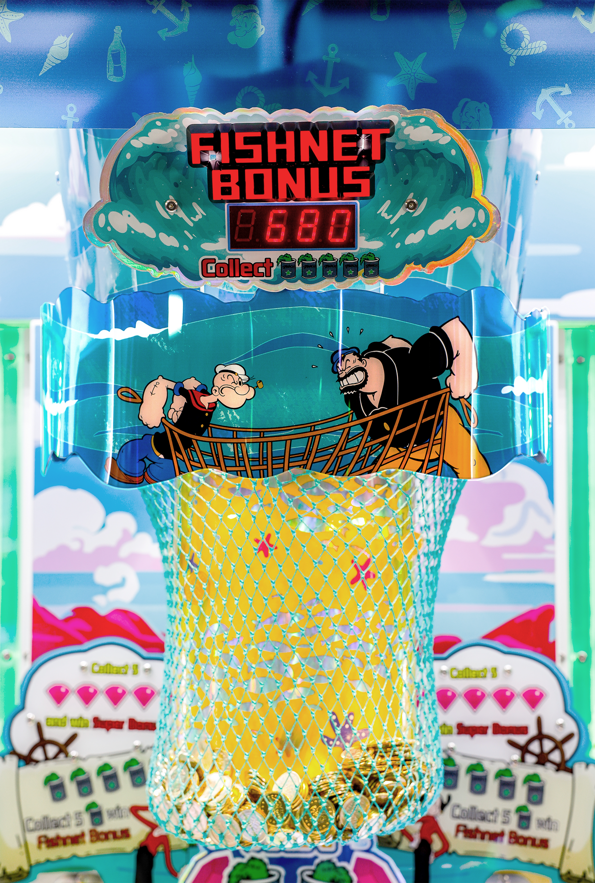 Popeye Dizzy Divers Coin Pusher