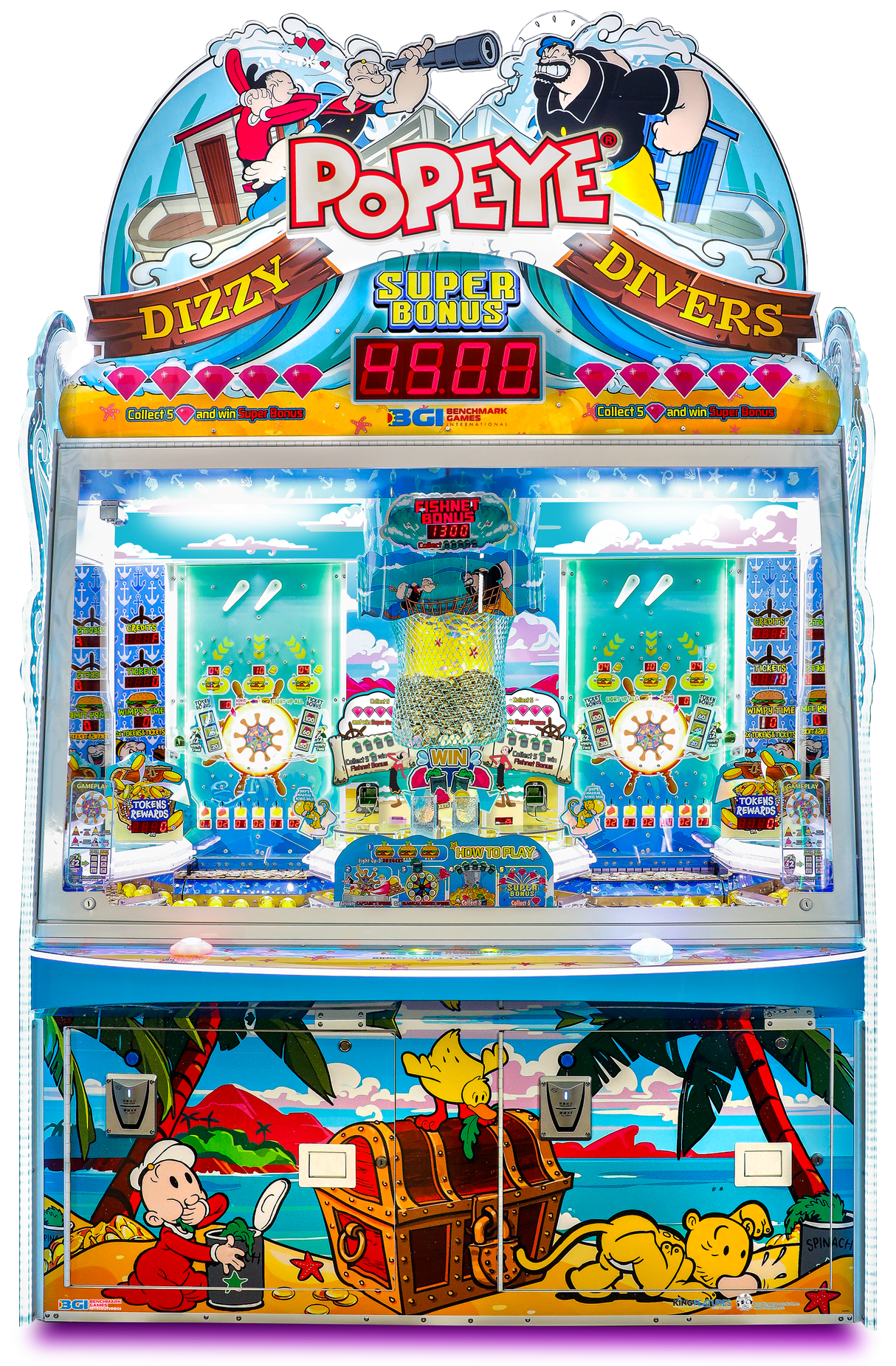 Popeye Dizzy Divers Coin Pusher