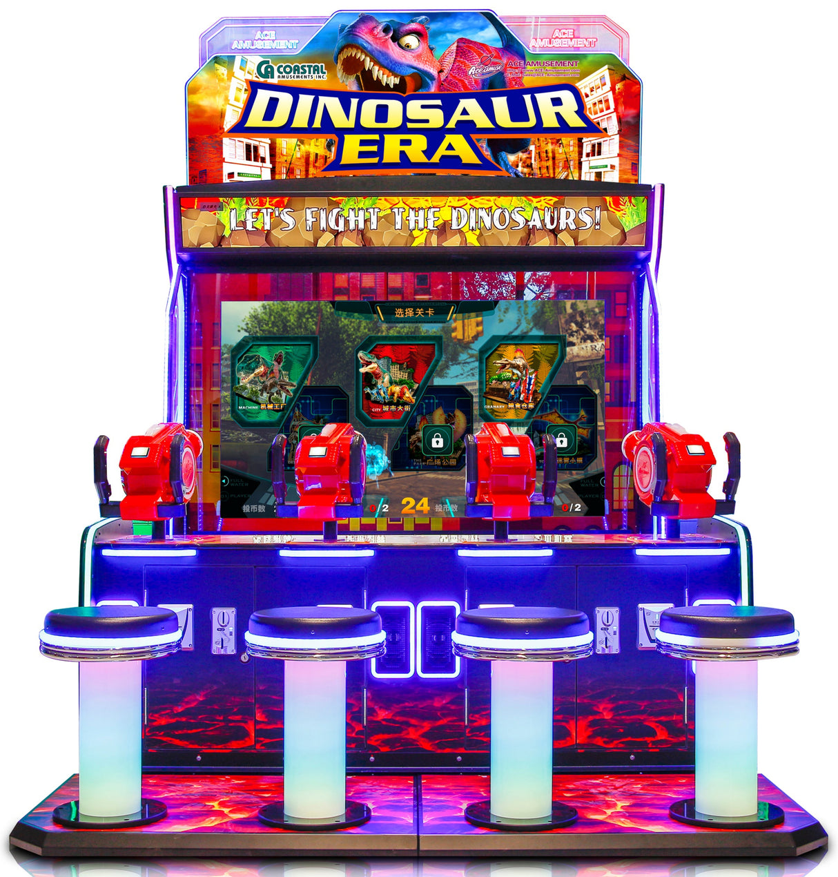 Dinosaur Era 4 Player Water