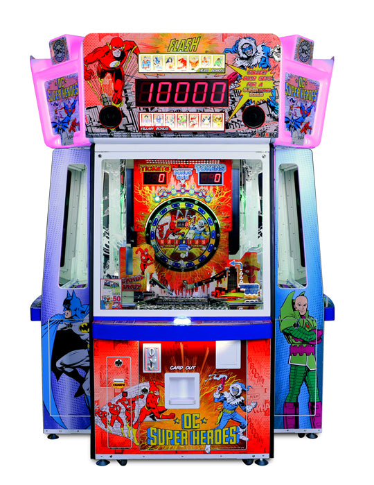 Jeu de poussée de pièces DC Superheroes pour 4 joueurs