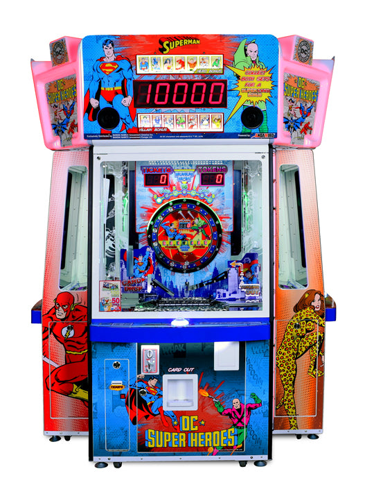Jeu de poussée de pièces DC Superheroes pour 4 joueurs