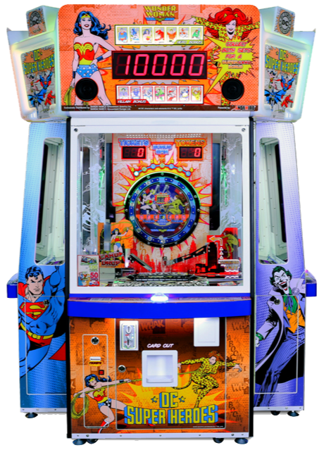 Jeu de poussée de pièces DC Superheroes pour 4 joueurs