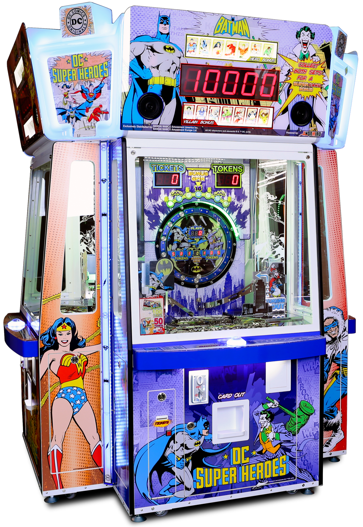 Jeu de poussée de pièces DC Superheroes pour 4 joueurs