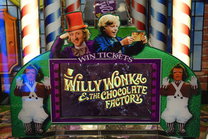 Jeu de poussée de pièces Willy Wonka pour 6 joueurs