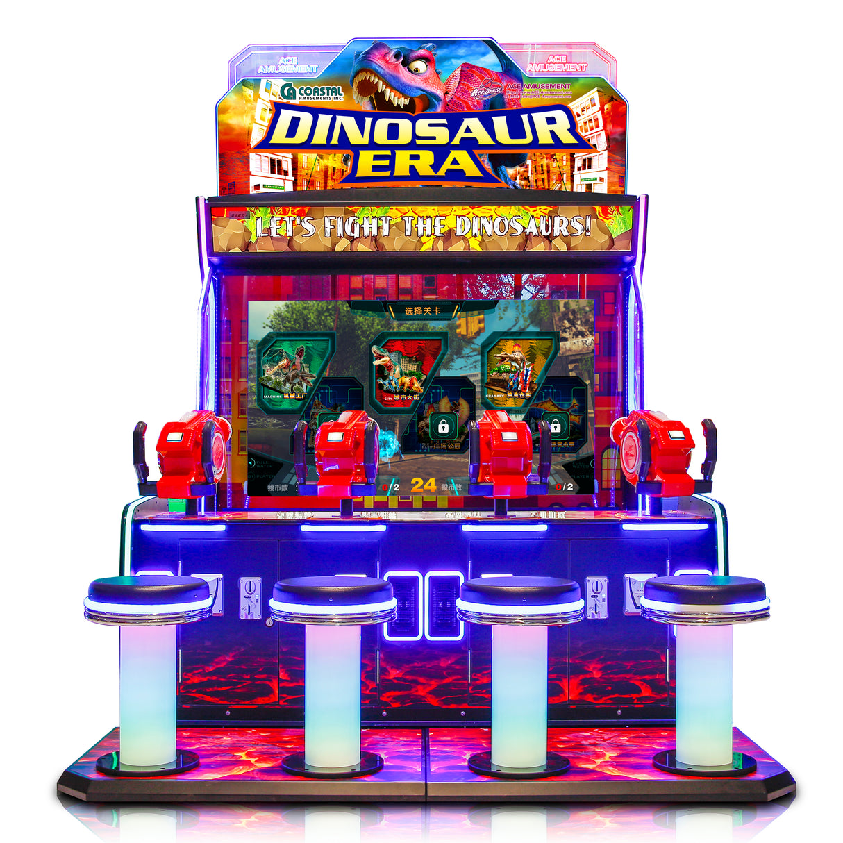 Dinosaur Era 4 Player Water