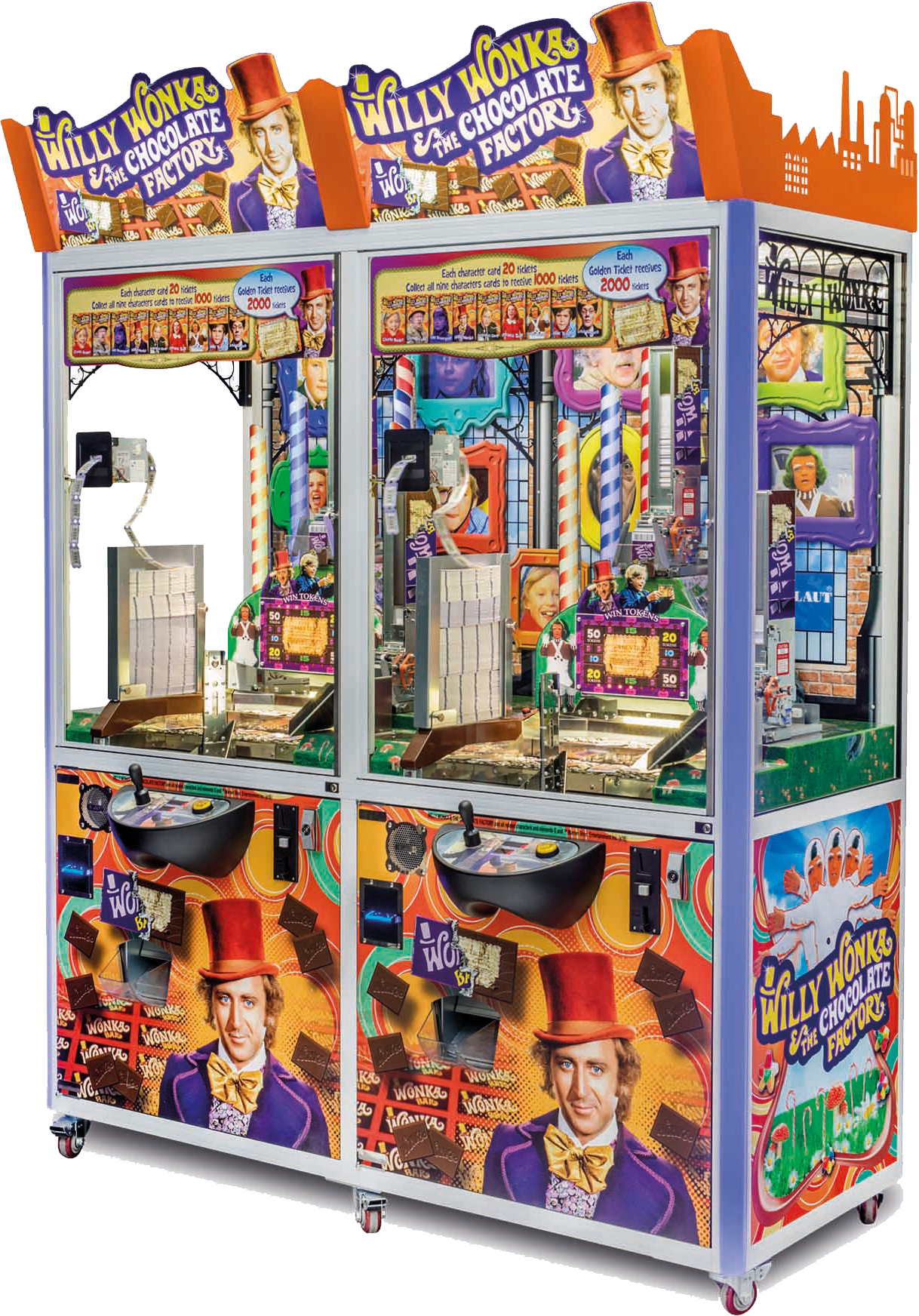 Willy Wonka 2 Player Coin Pusher – Player One Amusement Group