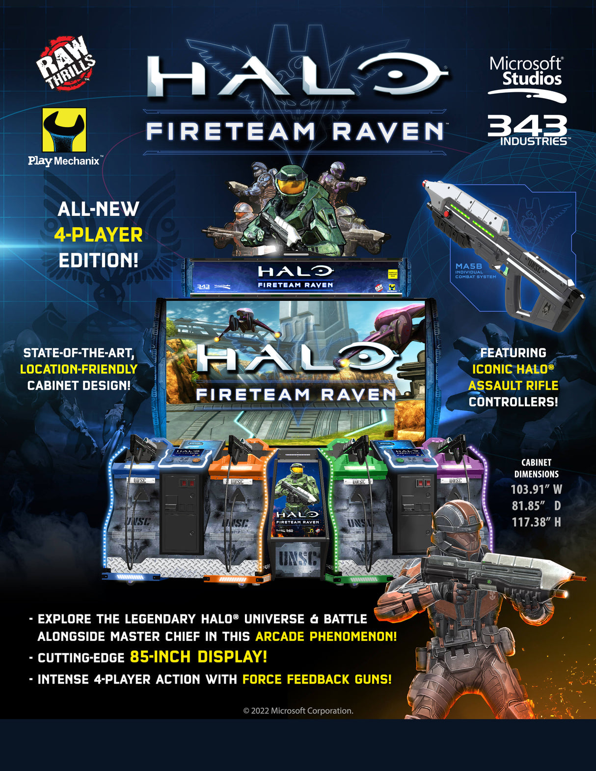 Halo Fireteam Raven 4 Player Tethered – Player One Amusement Group