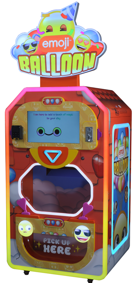 Colorful emoji balloon vending machine