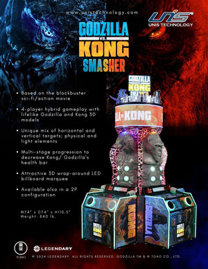 Godzilla contre Kong Smasher pour 4 joueurs