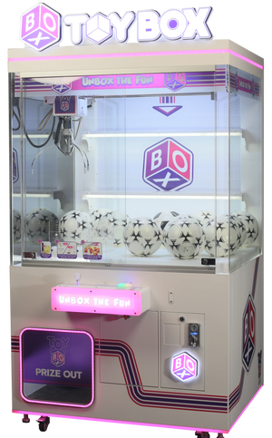 Toy box vending machine for large prizes