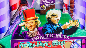 Jeu de poussée de pièces Willy Wonka pour 6 joueurs